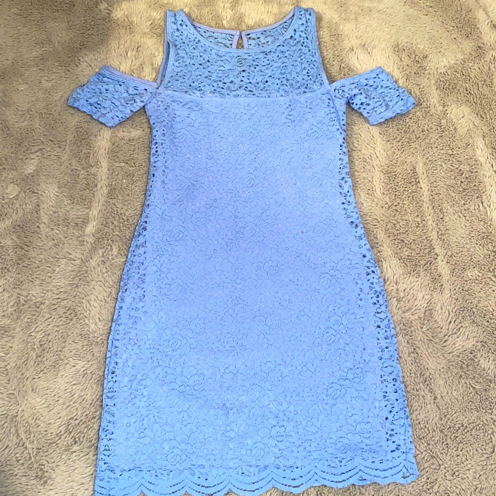 tight blue dress